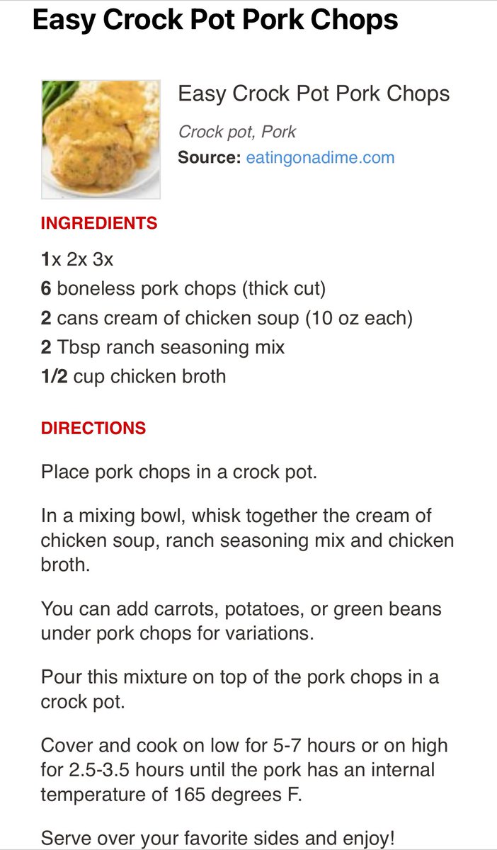 #dinner Crock pot pork loins I added fresh green beans as a extra side !