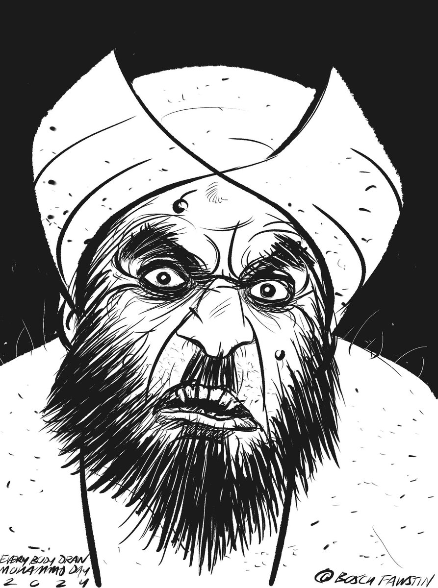 Everybody Draw Mohammad Day was launched on May 20. 2010 by cartoonist Molly Norris, a liberal who believed in free speech until Muslims threatened to murder her. I drew Mohammad on that day and over 600 times since, because I love free speech to death. 

P.S. to the Muslims who