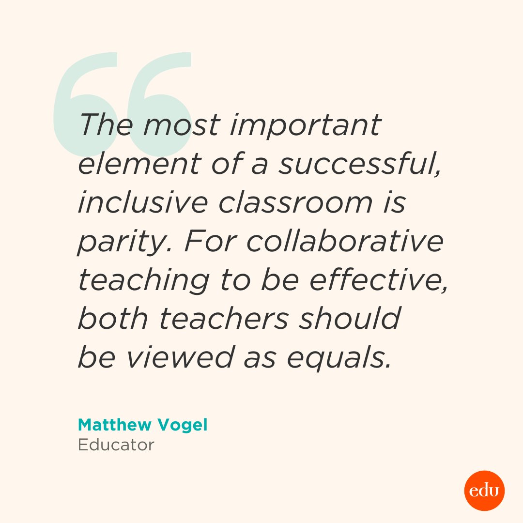 When general and special education teachers share the goal of student learning, their students benefit! 🤩 edut.to/3ygSJWp