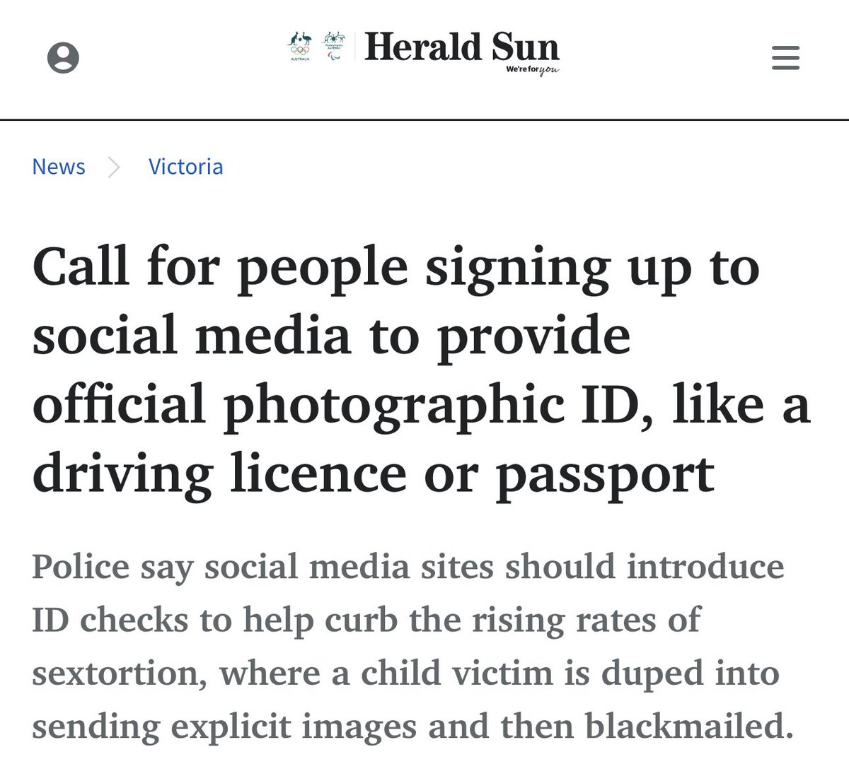 It’s been less than a week since Digital ID was passed in Australia, and already the “police” are calling for ID verification to use social media.