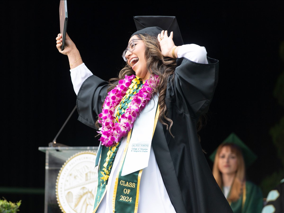 calpolypomona's tweet image. Cap. Gown. It's going down! 🎓🎉
Congrats to the #Classof2024 from @ceiscpp! You made it! #CPPgrad
💛🐴💚