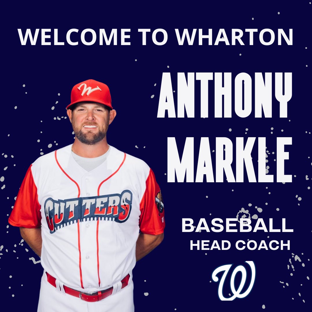 We’d like to introduce our new head baseball coach…Anthony Markle @Anthony_Markle @WhartonBoosters @WhartonWildcats @813Preps