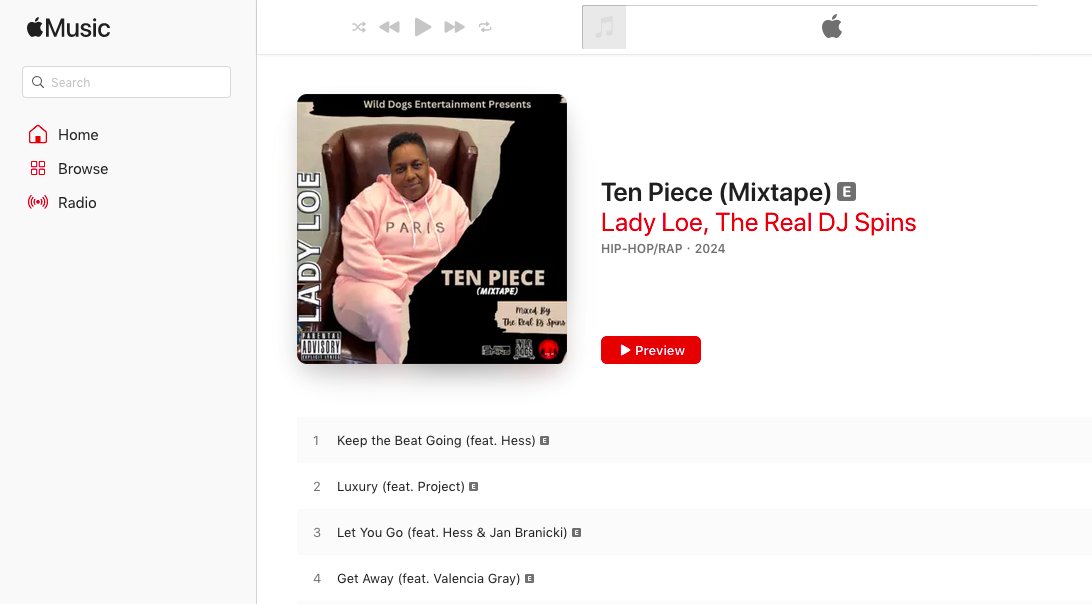 Stream 'Ten Piece' [Mixtape] By @LadyLoeTheUnit On @AppleMusic, Mixtape Is Mixed By @TheRealDjSpins And Powered & Distributed By @WildDogsEnt. Click The Link Below To Stream #hiphop #Newmusic #Applemusic #indiemusic #Mixtape Stream Here: li.sten.to/xbxdqugn/apple…