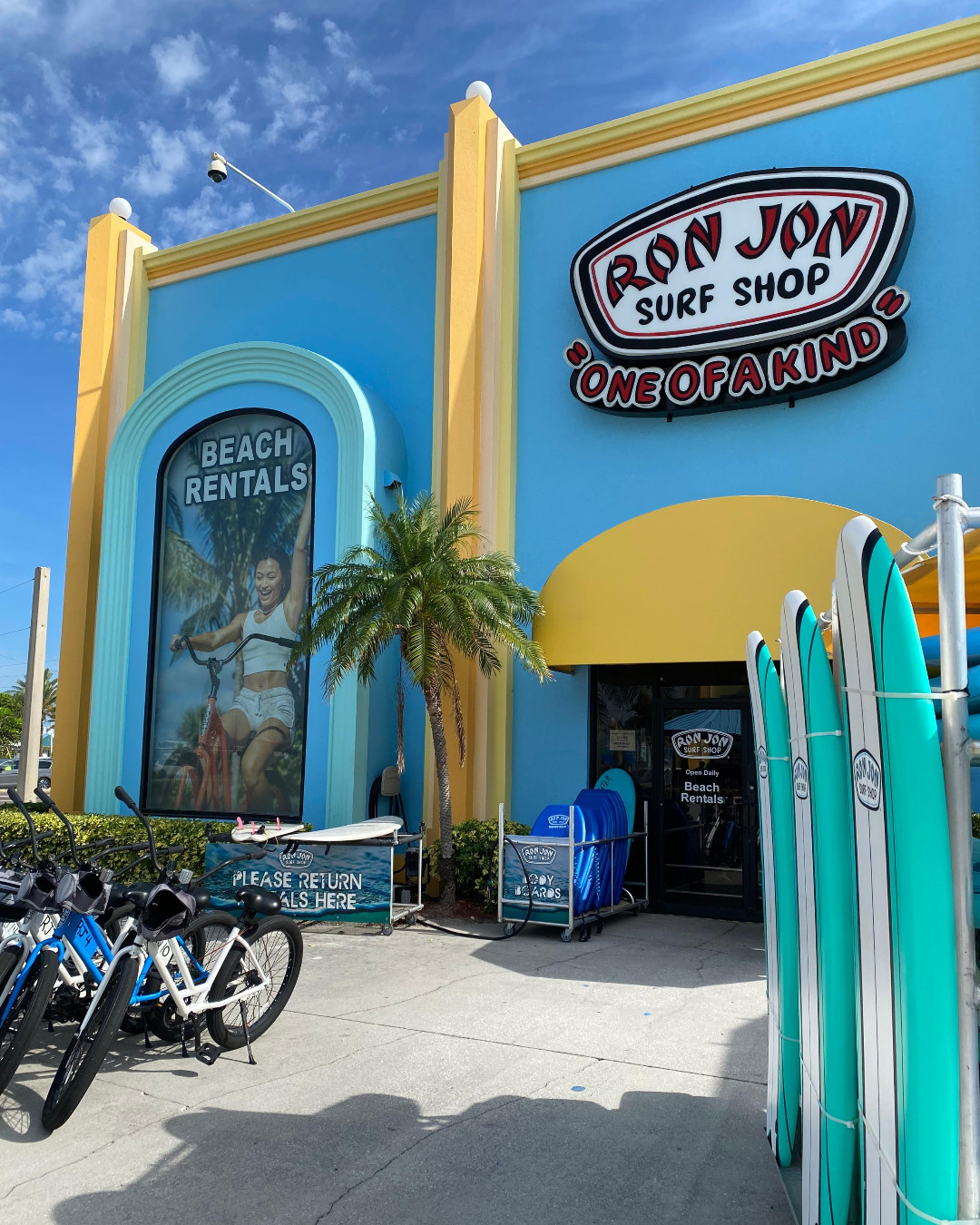 Ron Jon Surf Shop on X Coming to Cocoa Beach Pack light and visit our Watersports store next to our flagship store for all your beach rental needs Bikes boards chairs umbrellas