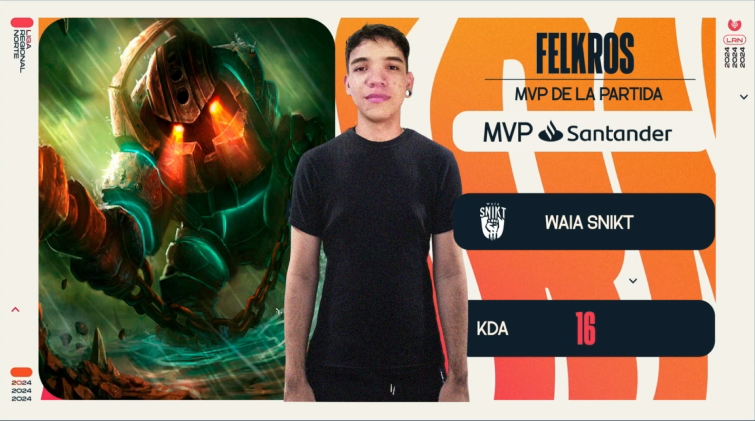 🚨 #LRN J10 | EN VIVO 

Victoria, KDA perfecto y MVP para <a href="/felkroslol/">felkros</a> de <a href="/WaiaSnikt/">Waia Snikt</a>. 🔥🏆

📺 Twitch - LVP Norte