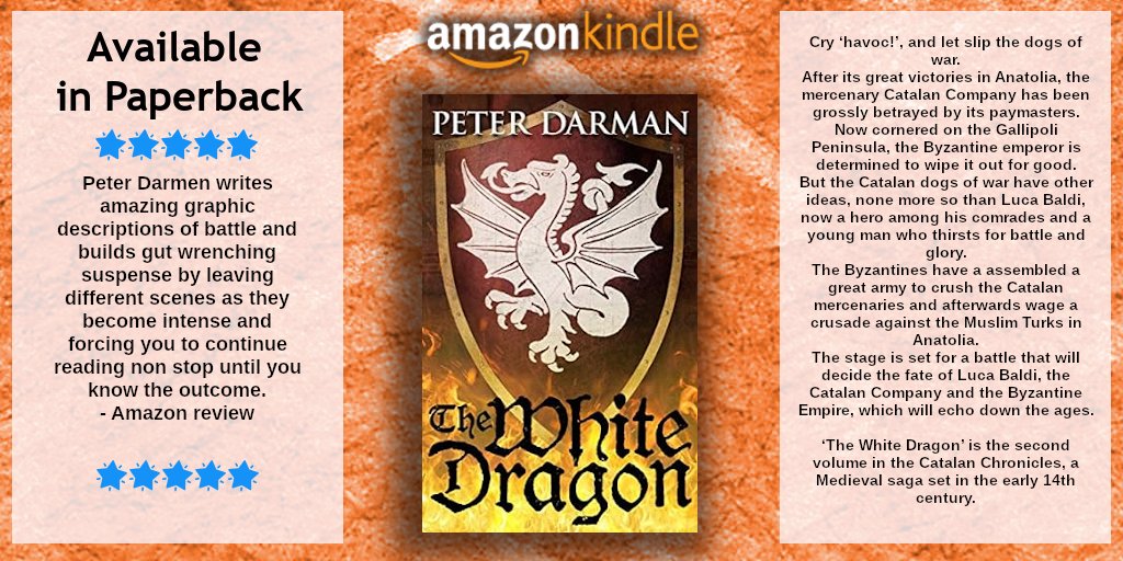 🔶 Book 2 from the Catalan Chronicles by #bestselling #author Peter Darman 🔶
🔶 The White Dragon 🔶 on #Kindle amzn.to/3S8Z8IK
& also avail Paperback ~ Kobo ~ Nook ~ Smashwords

🔶🔶🔶🔶🔶 'Informative & entertaining book' 🔶🔶🔶🔶🔶

#Books
#GreatBooks