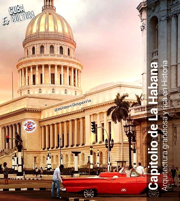 @mimovilespatria El Capitolio Nacional de La Habana constituye uno de los símbolos más notables de la ciudad, equiparable al Castillo del Morro, la Catedral de La Habana y la imagen del perfil arquitectónico del Malecón habanero. #CubaEsCultura #MiMóvilEsPatria 🇨🇺
