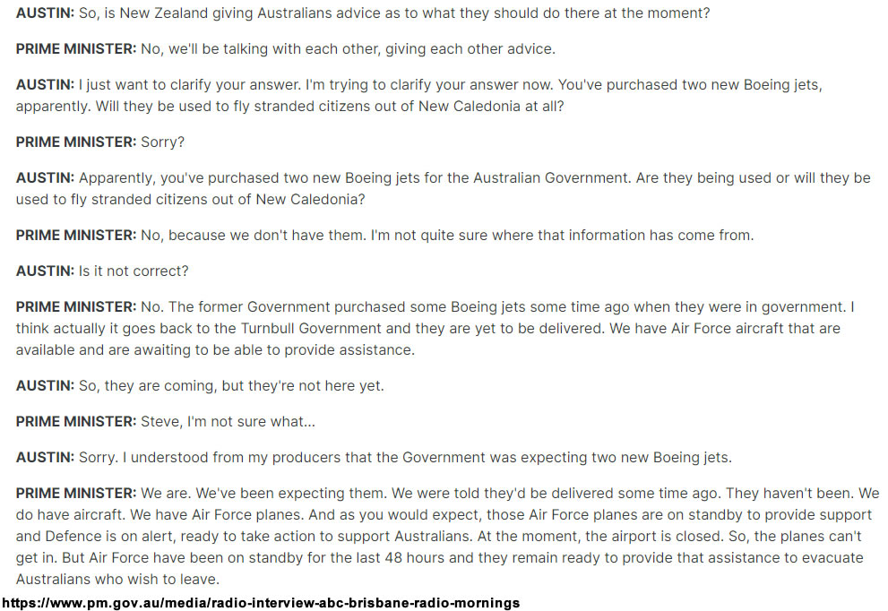 Steve Austin from ABC Brisbane yesterday asked PM Anthony Albanese about those two new Boing 737 jets that News Corp & 2GB have been attacking him over. They were ordered during the Coalition government but haven't been delivered as yet. #auspol pm.gov.au/media/radio-in…