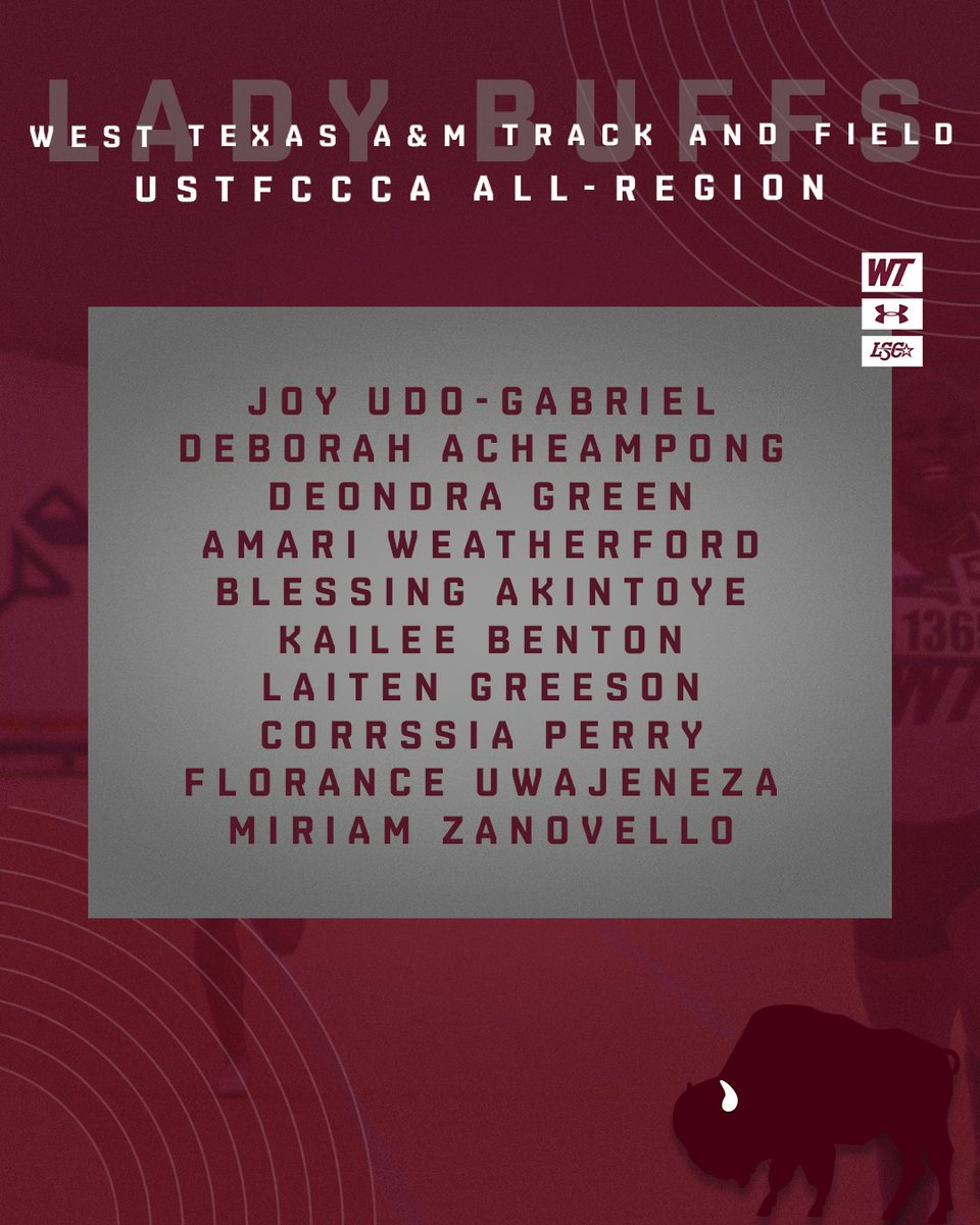 45 All-Region Honors for the Buffs and Lady Buffs this outdoor season! 🦬

#BuffNation #lscotf #NCAAtf