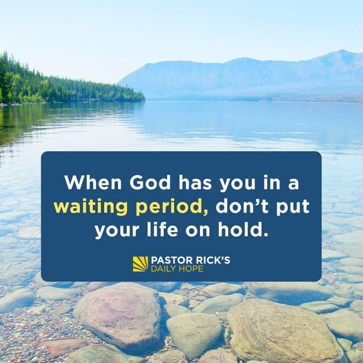Does God have you in a waiting period? Don’t put your life on hold! Discover the steps you can take while you wait to keep growing in spiritual maturity in today’s #DailyDevotional via @dailyhope. bit.ly/49tZnFT
