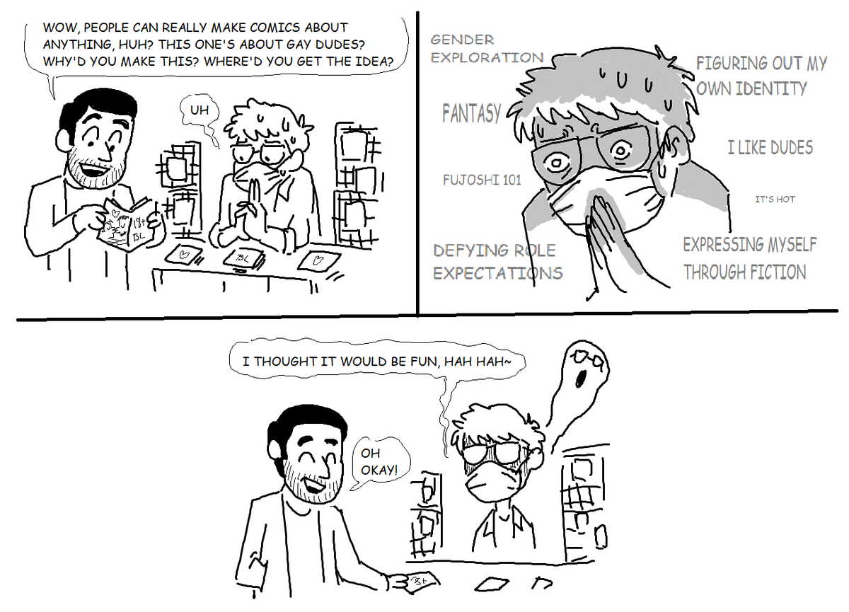 Was not mentally prepared to teach a Normal Man about fujos and/or shipping