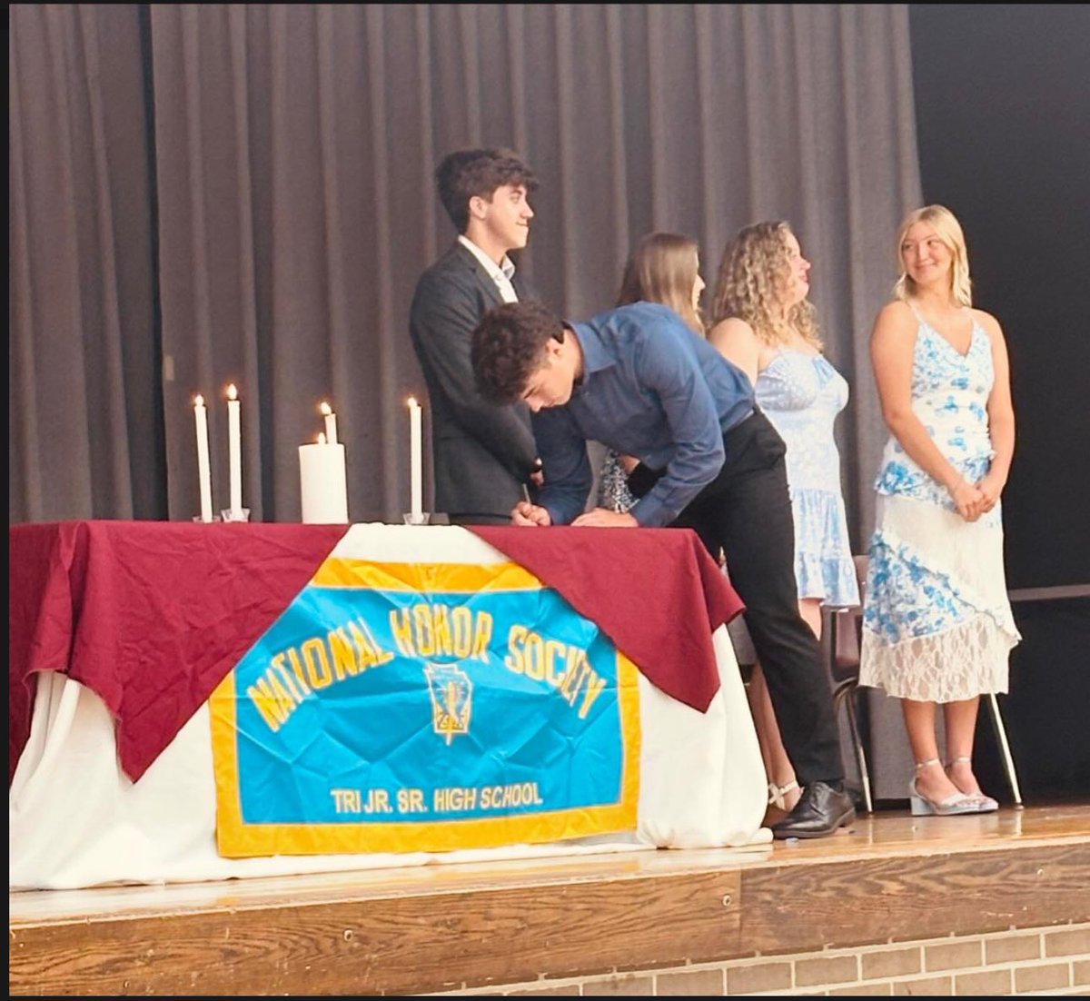 Tonight, I was inducted to the National Honor Society #studentathlete