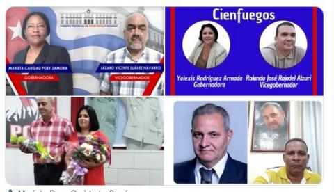 Este 2️⃣1️⃣ de mayo a las 9️⃣:0️⃣0️⃣ a.m. tomarán posesión de sus cargos los gobernadores y vicegobernadores de las provincias de Matanzas, Villa Clara, Santiago de Cuba y Cienfuegos 

✅Fueron designados miembros del Consejo de Estado para presidir dichos actos en estos territorios