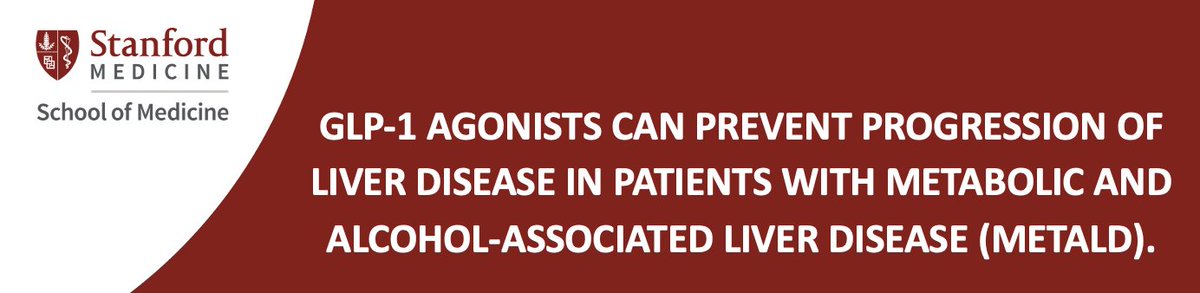 PaulYKwo's tweet image. Can GLP-RAs be beneficial in MetALD? Dr Amir Gougol @Stanford_GI notes that those with MetALD with at least 3 months of GLP exposure have reduced rates of hepatic decompensation and reduced mortality. Congratulations Amir. @Stanford_GI @AASLDtweets
