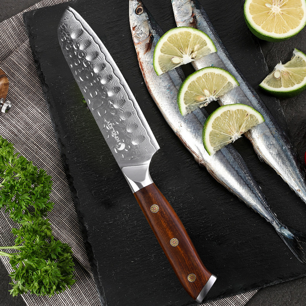 Okingjoy Santoku Knife - 5'- Japanese VG10 Steel Core Hammered Damascus Blade Kitchen Knife - 66 Layers
Japanese hammered kitchen knife,  All Purpose Professional Knife for Meat Veg and Fruit
Check Out>>bit.ly/3QRRkfr
#Okingjoy #Okingjoyknives #BestKitchenKnives
