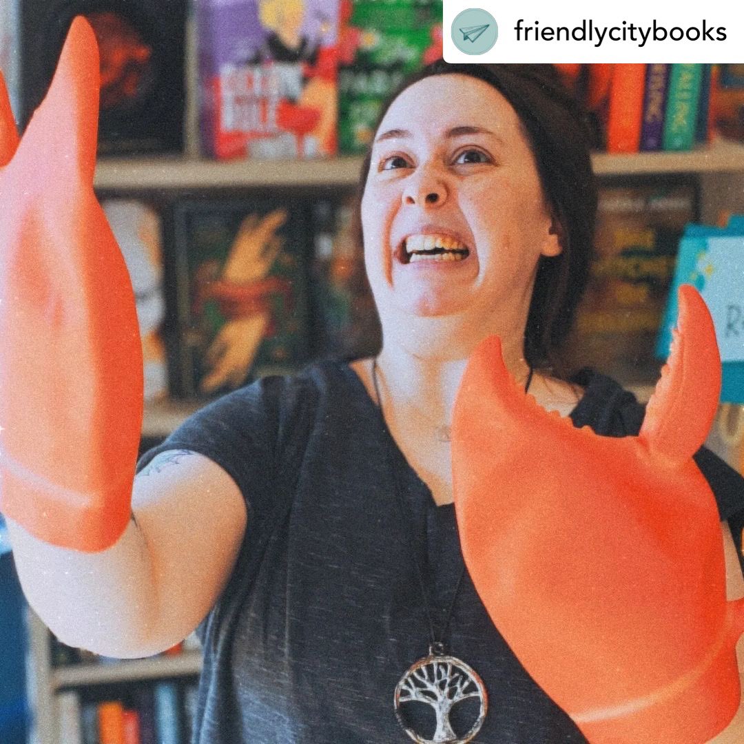 • @friendlycitybooks 🦀 What says SUMMER to you? Fishing, crabs, cloying humidity, the sun beating down unbearably as you're swept away in visions of being dragged into dark water by spirits of the deep to become one with the sea? Then do we have the perfect summer read for you!