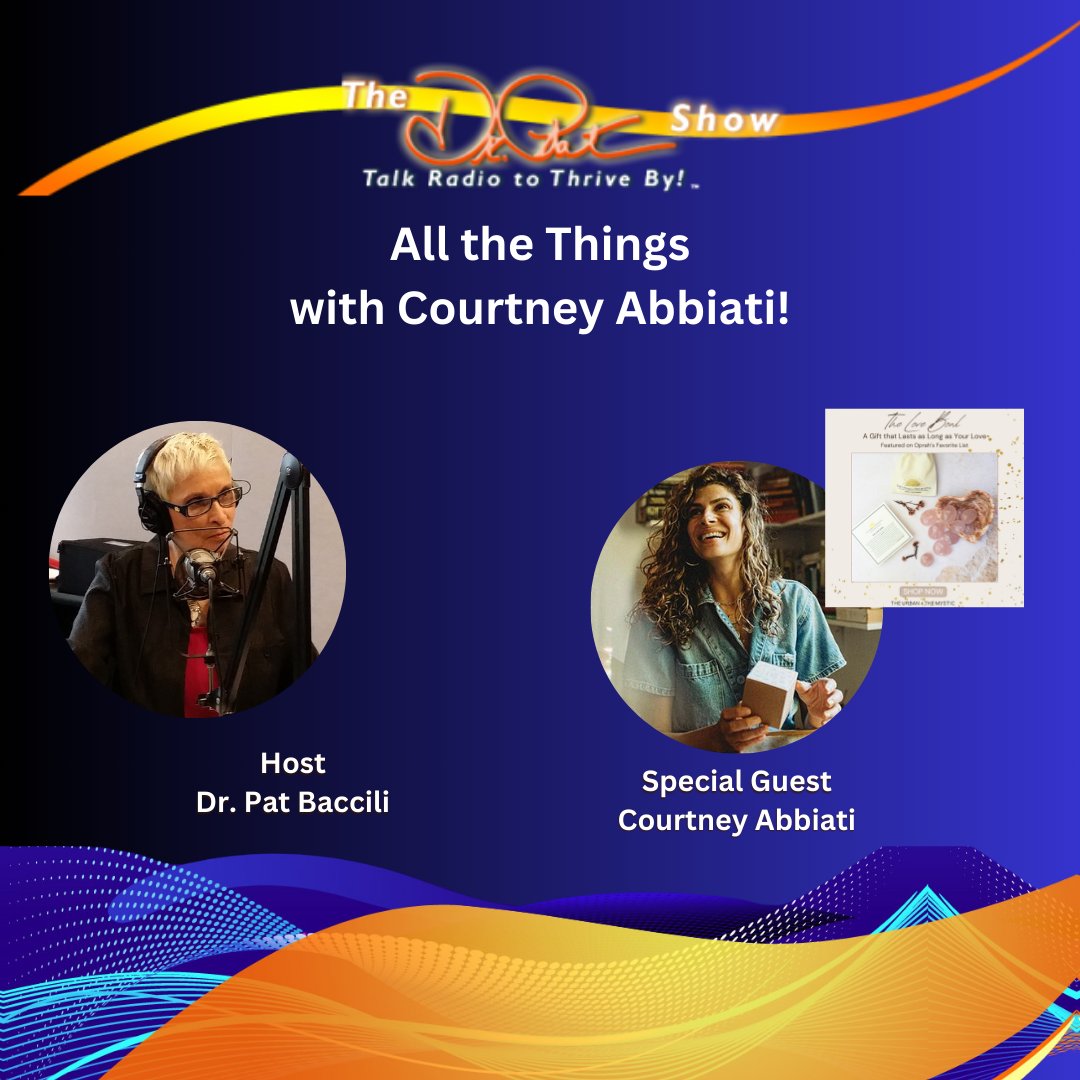 Meet the creative founder of The Urban + The Mystic Courtney Abbiati! Wednesday 5/22 at 11am PT/ 2pm ET ow.ly/tkK850RGzLj #thedrpatshow #drpat #theurbanandthemystic #courtneyabbiati #gifts #OprahsFavoriteThings