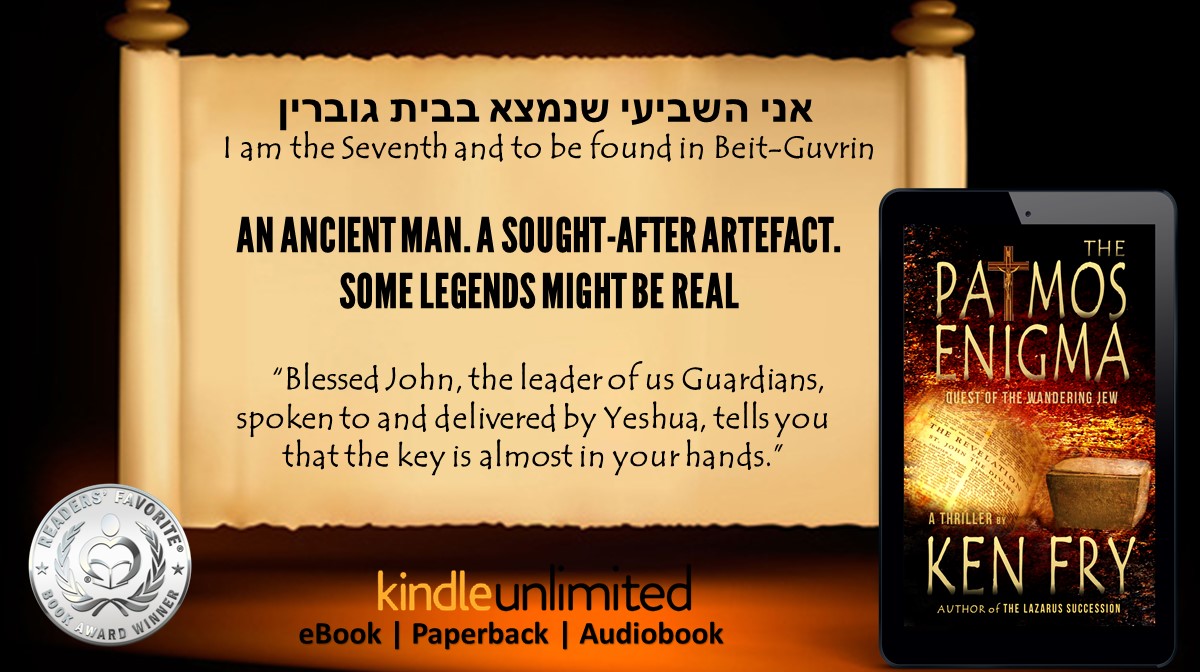 'This could be the dream find all archaeologists aspire for...
It could be bigger than the Dead Sea Scrolls!'
👉 getbook.at/thepatmosenigma
#FREE #kindleunlimited

#IARTG #amreading #suspense #thriller #religiousmystery
#mustread #kindlebook #Audiobook #Audible
@kenfry10