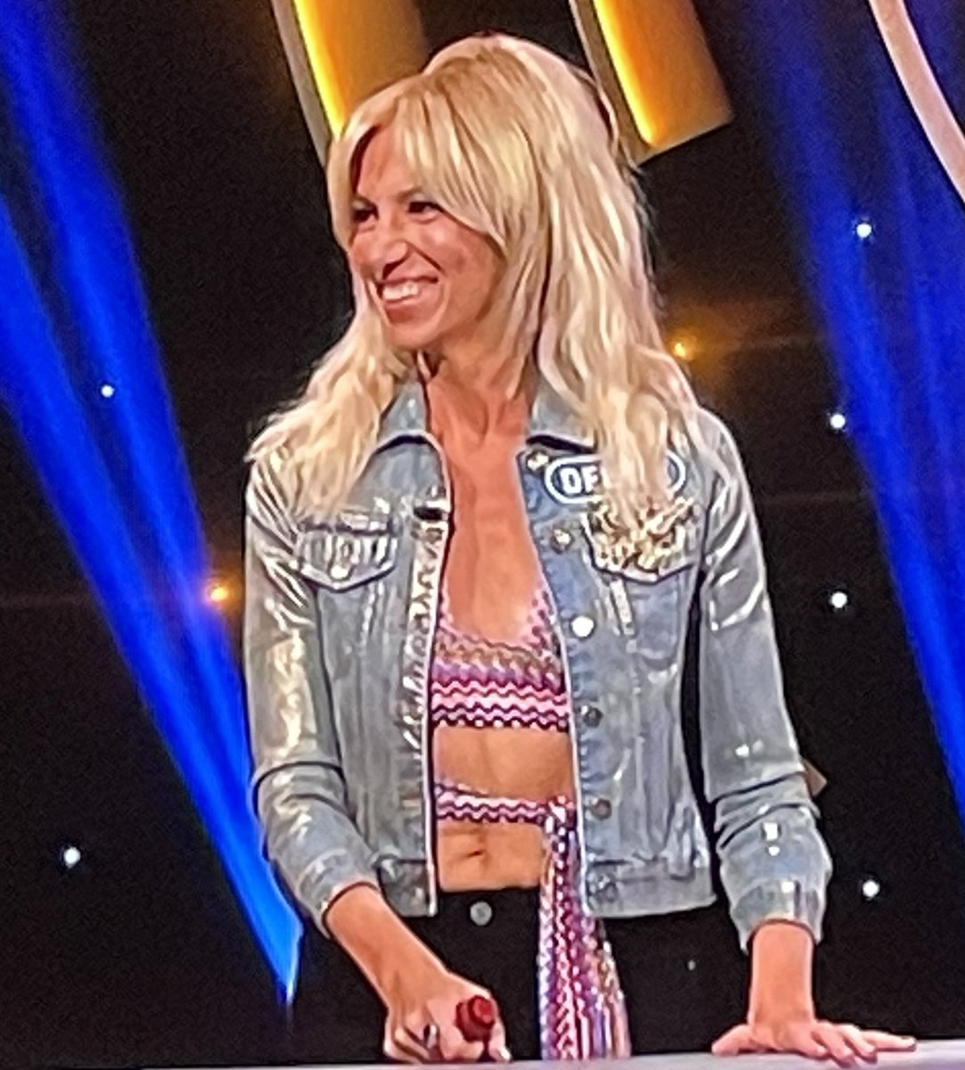 Sorry, Debbie Gibson. You look great, but this outfit does not work for a 53-year-old.  #celebritywheeloffortune
