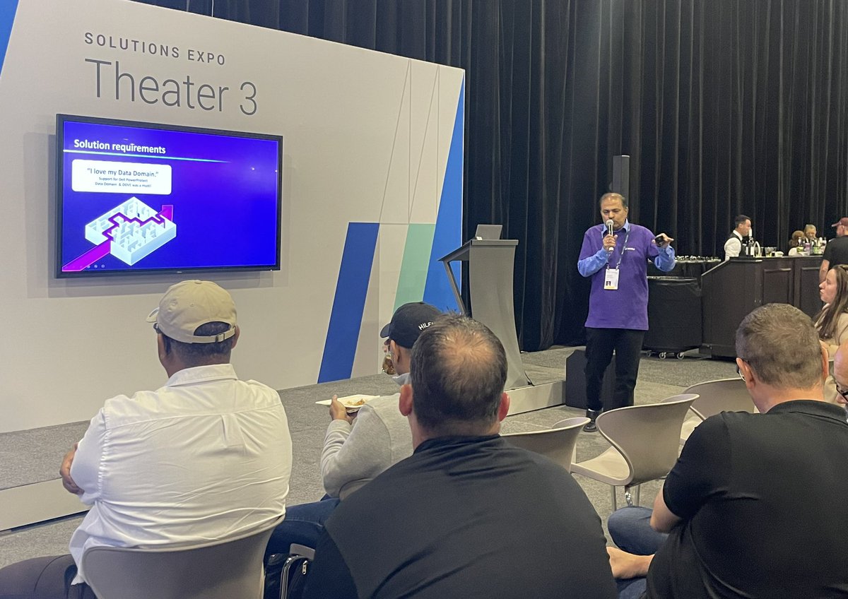 Our own VP Customer Success Shreesha Pai Manoor talking real world customer use cases with @Dell and @HYCUInc including FORTUNE 100 healthcare company! #moderndataprotection #DellTechWorld