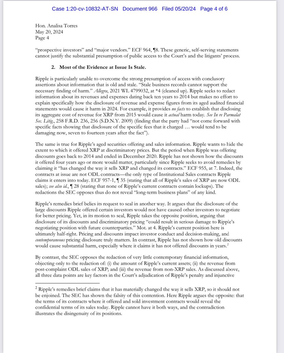 #XRPCommunity #SECGov v. #Ripple #XRP The <a href="/SECGov/">U.S. Securities and Exchange Commission</a> has filed its response to <a href="/Ripple/">Ripple</a>’s Motion to Seal.