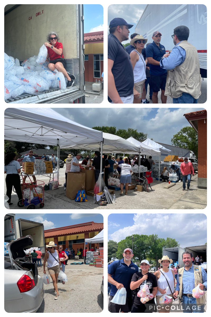 When natural disasters happen, it’s all hands on deck. Today #TeamAlvarado, @RepMorales145, @LaCongresista, @AdrianGarciaHTX, @MarioforHouston, @TwilaForHouston, @ConstableRosen & I came together for a massive food distribution at Moody Park. Thank you to @HEB, @Walmart,