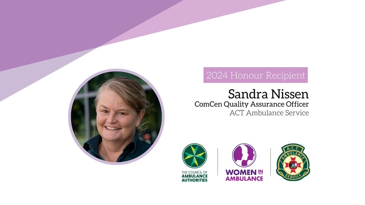 This week we are highlighting Sandra Nissen of the ACT Ambulance Service. Sandra has demonstrated the dedication and drive to provide safe and high-quality care through her work as the ComCen Quality Assurance Officer. See her achievements - loom.ly/oUh1Ivw