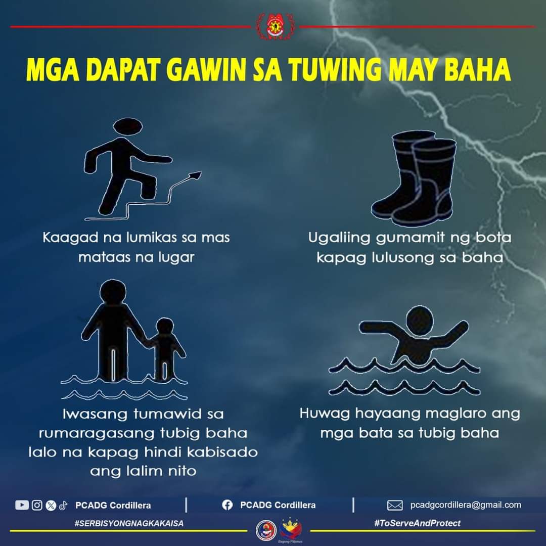 Things to do during flood

#BagongPilipinas
#SerbisyongNagkakaisa
#ToServeAndProtect
#PCADGCordillera