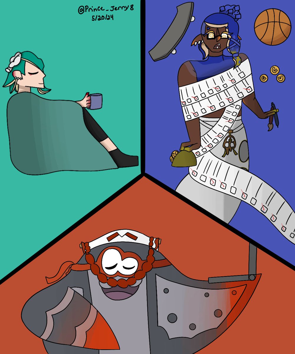 Prince_Jerry8's tweet photo. What are you doing during the apocalypse, the same ol, clearing your bucket list, or saving the world. I was on team bucket list this splatfest. https://t.co/QEnwACrN0G