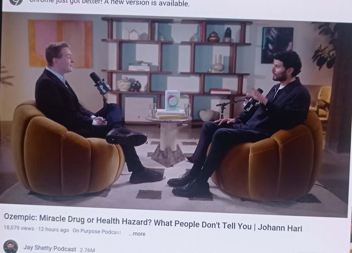 Listening to The ON Purpose Podcast with Johann Hari & @jayshetty and let me tell you it was something l needed to learn this week. I learned so much from Johann & Jay all about If ozempic is a miracle drug or nutrition hazard & things do not want to tell about ozempic. Respect