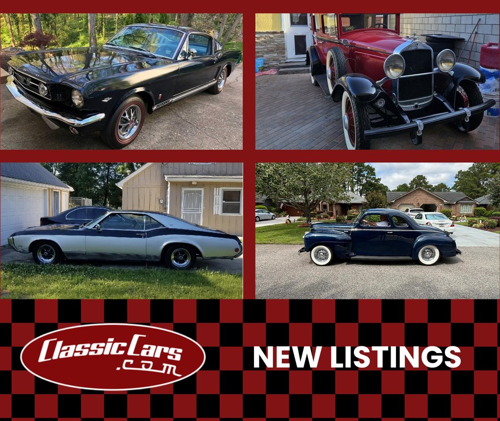 Check out our latest listings below! Let us know which one is your favorite. 1966 Ford Mustang GT: l8r.it/pEiG 1929 Willys-Knight Model 70: l8r.it/SzdF 1941 Plymouth Business Coupe: l8r.it/RdEH 1969 Buick Riviera: l8r.it/z8JO