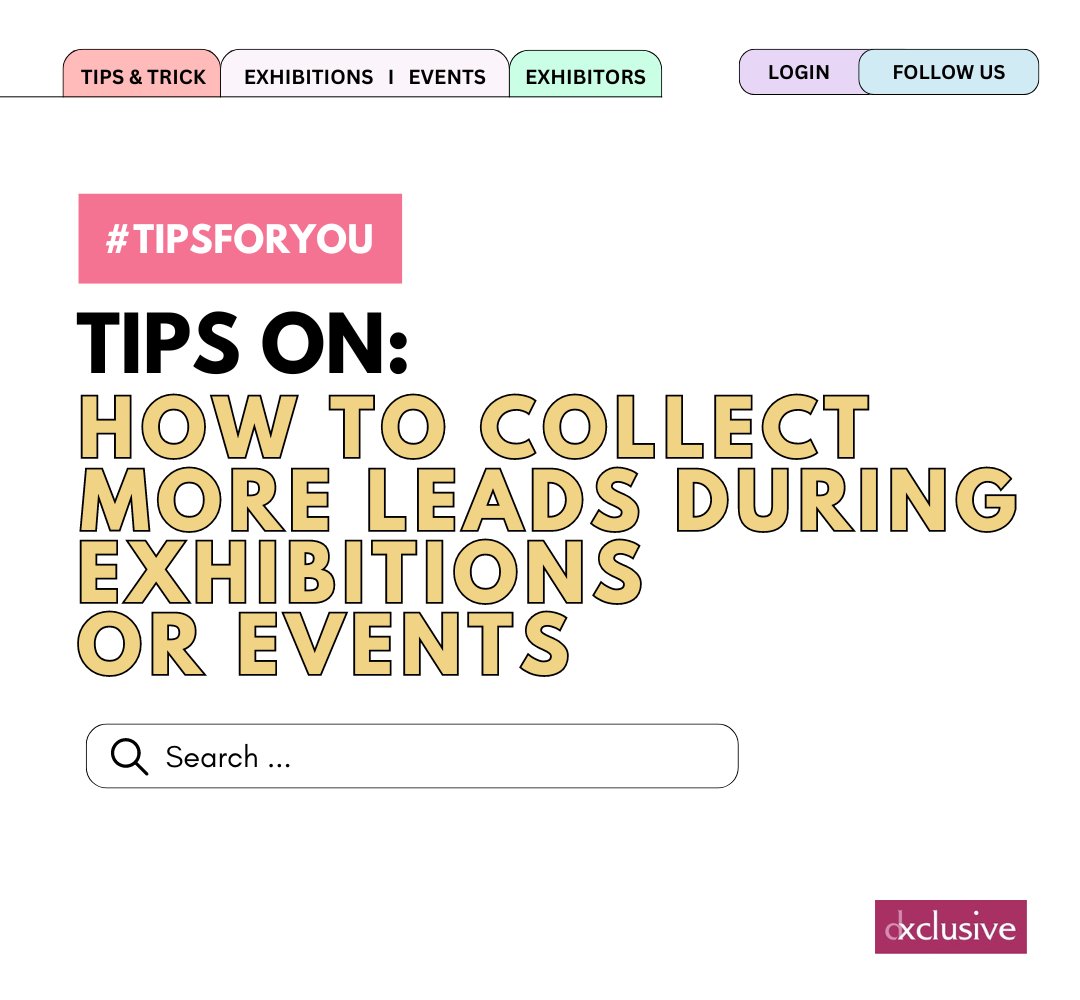 dxclusive_my's tweet image. Useful tips to gain more leads on your exhibitions or events! #exhibitions #events #boothsetup #boothdesign #contractor #dxclusive_malaysia