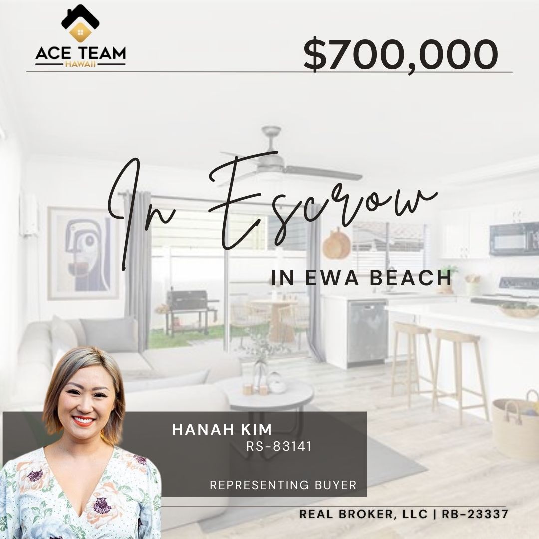 🎉🏡 Congratulations to Hanah and her buyer clients on an accepted offer for this beautiful 3BR 2.5Ba home on Ewa Lombard Way! 🌺✨ 
.
.
.
#Escrow #UnderContract #OfferAccepted #EwaBeach #Hawaii #AceTeamHawaii #realtor #realtorlife #Realbrokerage