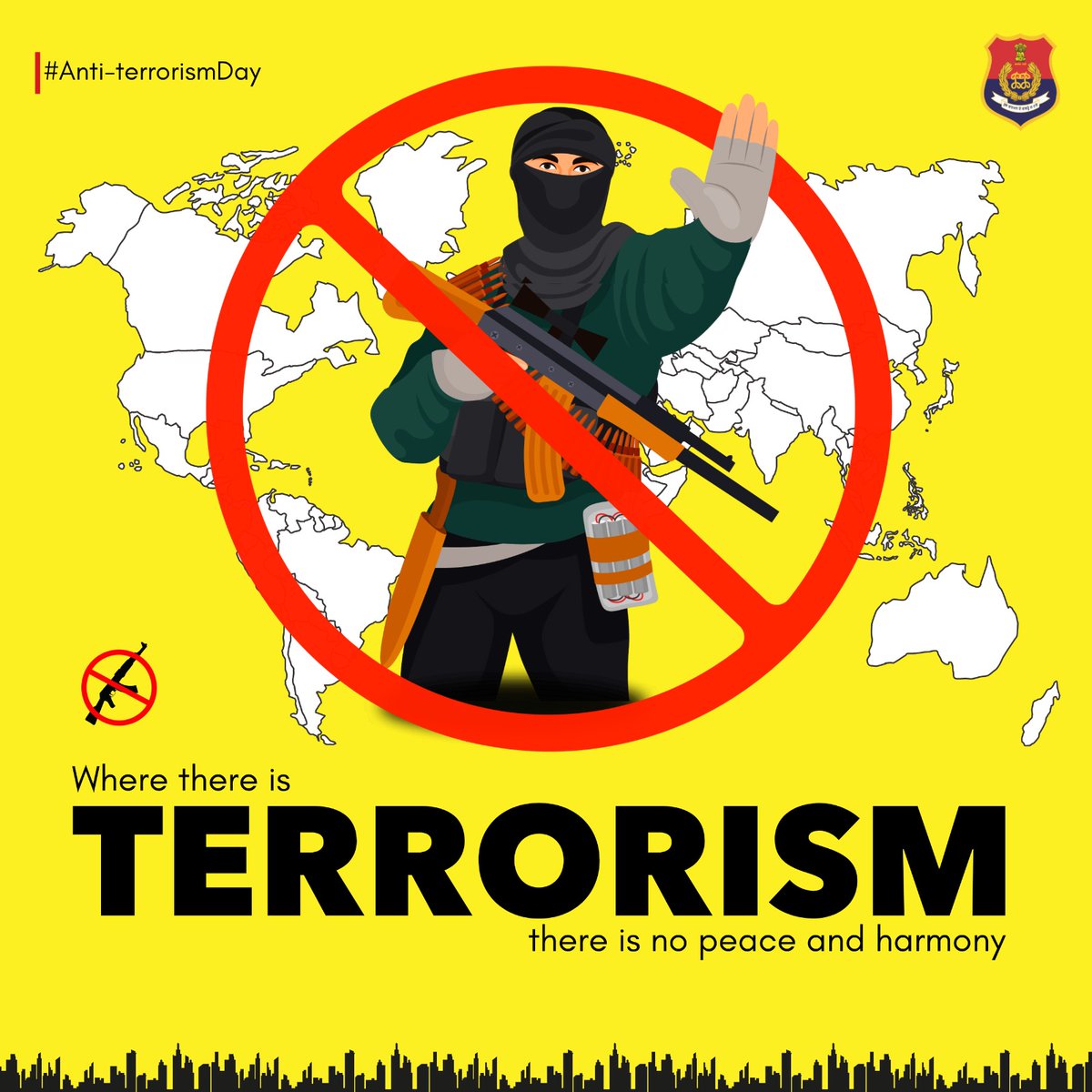 On Anti-Terrorism Day, we unite against terror and honor the sacrifices of those who protect us. Let's pledge to promote peace, security, and harmony. #AntiTerrorismDay #PeaceAndUnity