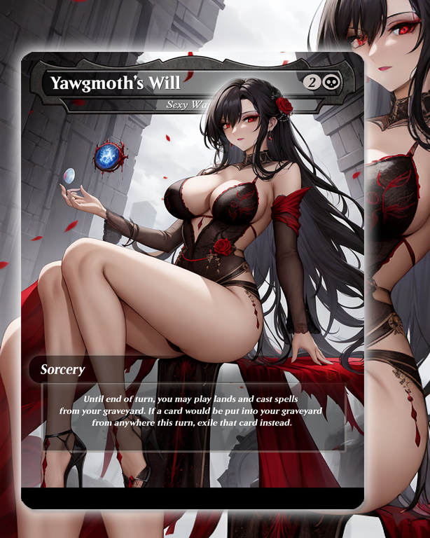rulluma's tweet photo. Check out our Yawgmoth's Will MTG Proxy, now in an exclusive NSFW edition!
👉 Available in our website [Link in our Bio]

#MTG #MagicTheGathering #MTGCollector #ProxyCards #FantasyArt #NSFWArt #ArtisticExpression #matureaudiences https://t.co/avzCZ4Zpfu