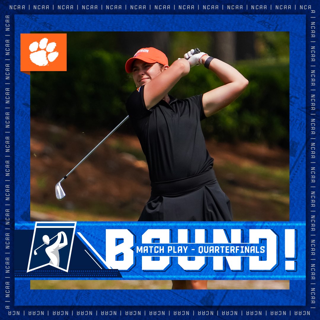 𝘾𝙐 𝙄𝙉 𝙈𝘼𝙏𝘾𝙃 𝙋𝙇𝘼𝙔 😎

For the first time in program history, <a href="/ClemsonWGolf/">Clemson Women's Golf</a> is headed to NCAA Quarterfinals!

#AccomplishGreatness
