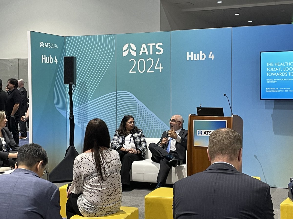 At today's #ATS2024 “The Healthcare of Today, Looking Towards Tomorrow” session, @mmallampalli1 @CNunezMD discussed the important role of digital solutions in enhancing patient engagement and enabling collaborative approaches fostering stronger patient-provider relationships.