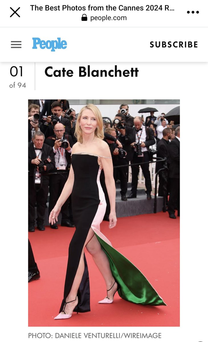 Using one's influence for a good cause, reminding where good humans stand:  for liberation, against genocidal  occupation. Cate #Blanchet on the red carpet at #cannes2024 #EndIsraeliGenocide @ousmannoor