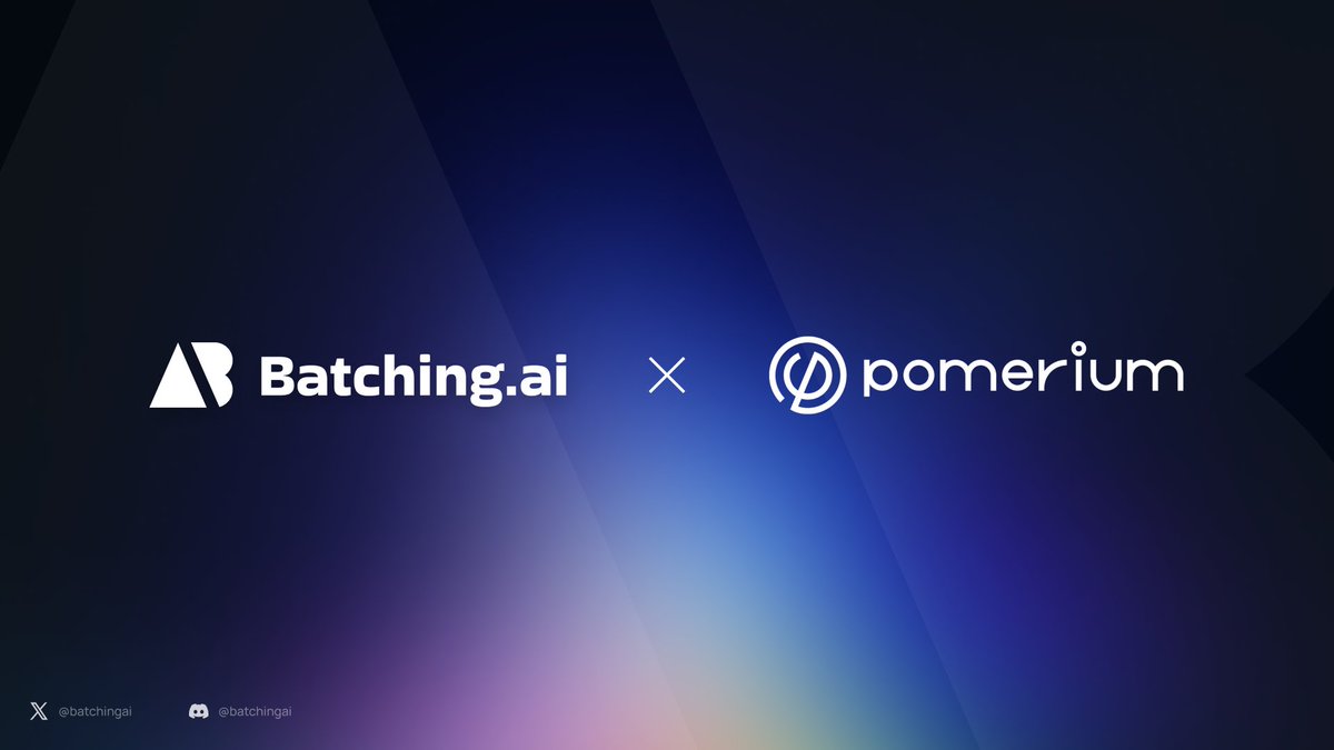 [Partnership Announcement] Batching.ai Forms Cross-Partnership with Web3 Gaming Platform #Pomerium (@Pomerium_space) 🤝 We have decided to expand our community and improve Web3 accessibility through collaboration. #Batching #AI #NFT #Web3