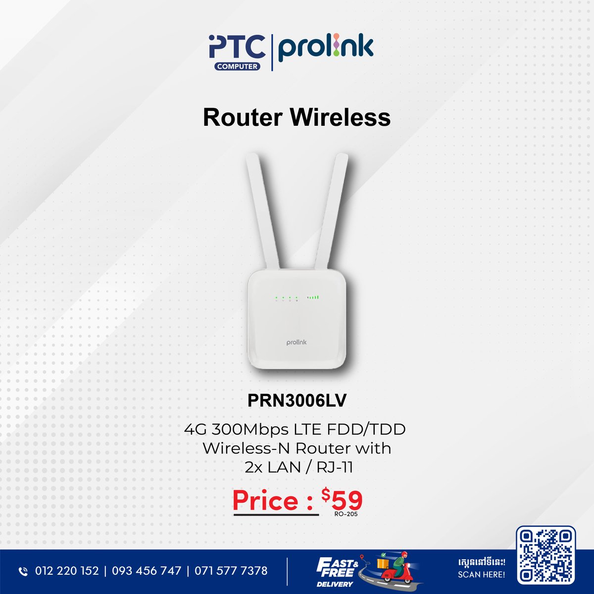 ptccomputerkh's tweet image. Prolink Router Wireless សម្រាប់បងៗចង់ភ្ជាប់ wifi ក្នុងផ្ទះ ឬការិយាល័យ ជាមួយល្បឿន 4

- ptc-computer.com.kh/ptc-computer
t.me/ptconsideservi…
- Telegram Sales : t.me/PTCOnlineSales

#ptccomputer  #Prolink #prolinkrouter #wifirouter