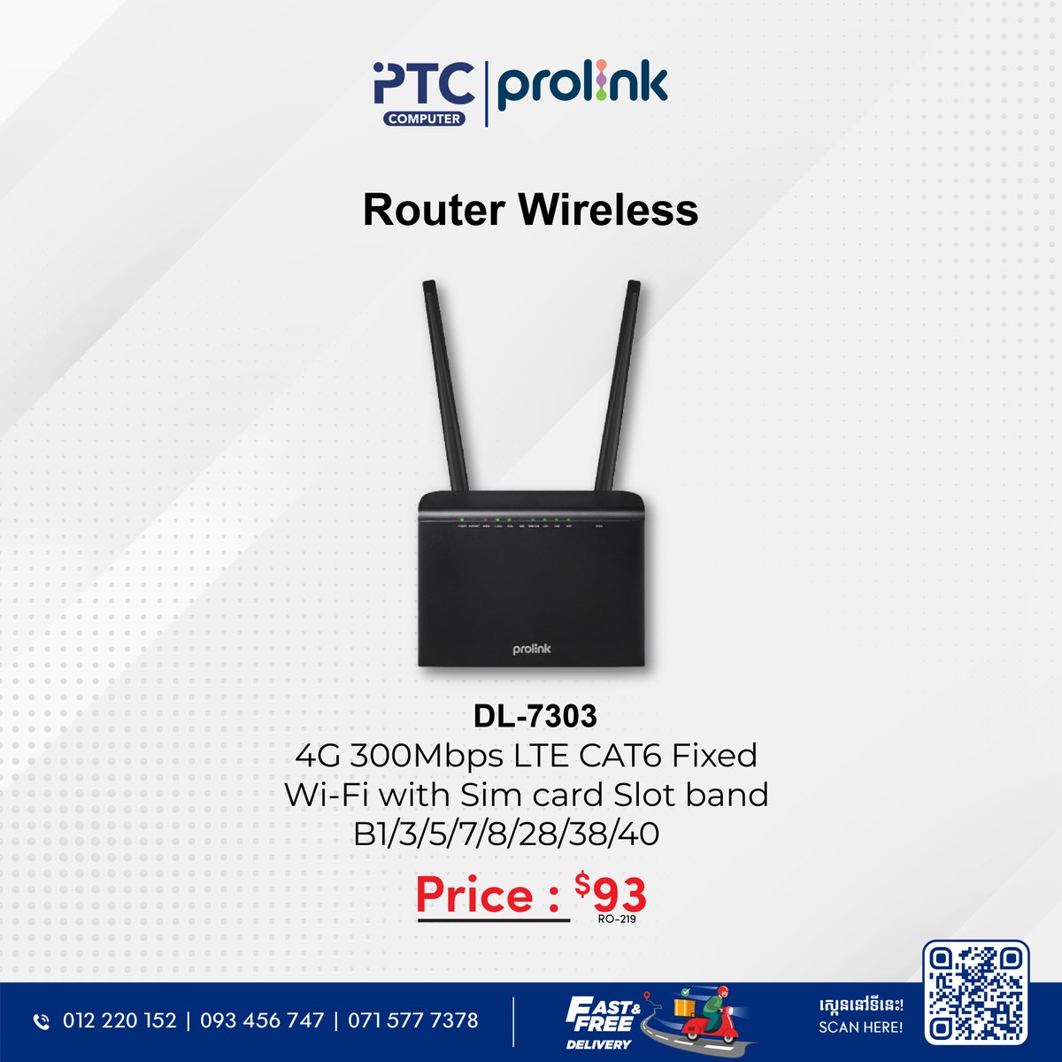 ptccomputerkh's tweet image. Prolink Router Wireless សម្រាប់បងៗចង់ភ្ជាប់ wifi ក្នុងផ្ទះ ឬការិយាល័យ ជាមួយល្បឿន 4

- ptc-computer.com.kh/ptc-computer
t.me/ptconsideservi…
- Telegram Sales : t.me/PTCOnlineSales

#ptccomputer  #Prolink #prolinkrouter #wifirouter