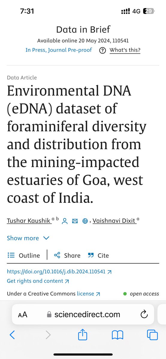 Tushar Kaushik (@itusharkaushik) on Twitter photo Pleased to announce our latest research on #Environmental #DNA (eDNA) of #Foraminifera from the mining impacted #estuaries of #Goa, India. This work was supported by <a href="/ari_pune/">Agharkar Research Institute</a> <a href="/serbonline/">SERB</a> <a href="/IndiaDST/">DSTIndia</a> <a href="/ElsevierNews/">Elsevier News</a> <a href="/SedimentaryDNA/">sedaDNA scientific society</a> Pleased to announce our latest research on #Environmental #DNA (eDNA) of #Foraminifera from the mining impacted #estuaries of #Goa, India. This work was supported by <a href="/ari_pune/">Agharkar Research Institute</a> <a href="/serbonline/">SERB</a> <a href="/IndiaDST/">DSTIndia</a> <a href="/ElsevierNews/">Elsevier News</a> <a href="/SedimentaryDNA/">sedaDNA scientific society</a>