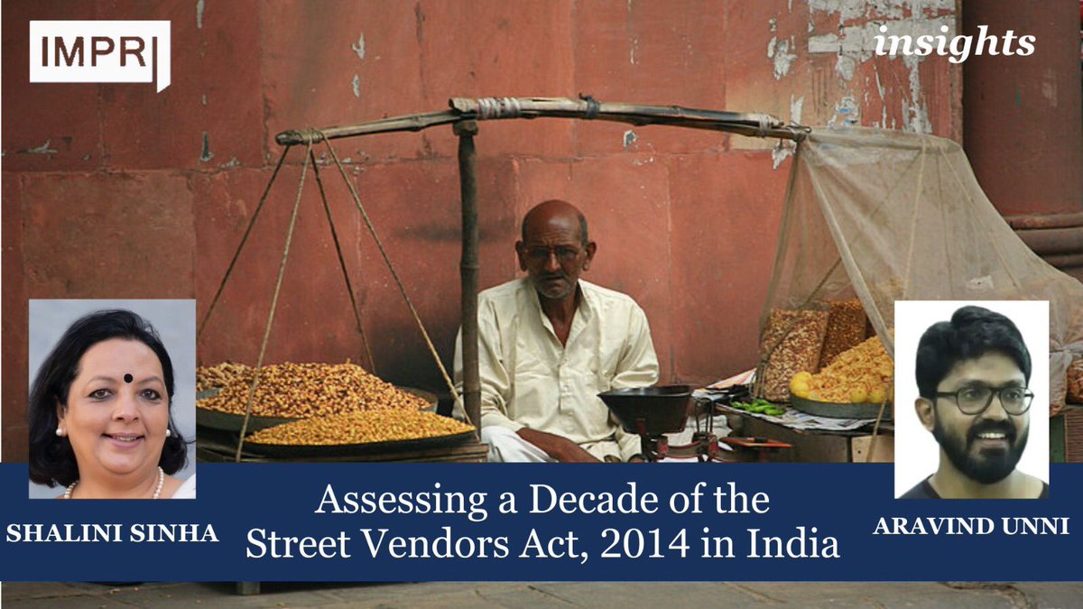 Assessing a Decade of the Street Vendors Act, 2014 in India | #impri Insights 

By Shalini Sinha &
Aravind Unni

#climatechange #environment #informalworkers #workerrights #vendors #employment #exploitation #impact #policy

impriindia.com/insights/decad…