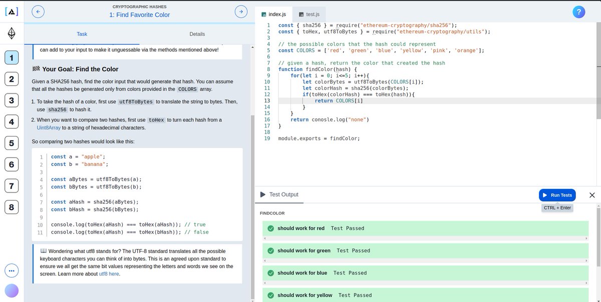 Day 2 of my #Blockchain journey! Today, I explored the Topics
✅Cryptographic hash function
✅Comparing Hashes
✅Digital signature ( Public key cryptography )
✅SHA256
✅Secp256k1

#Crypto #SmartContracts #Web3 #Developer #100DaysOfCode #TechJourney #BuildInPublic