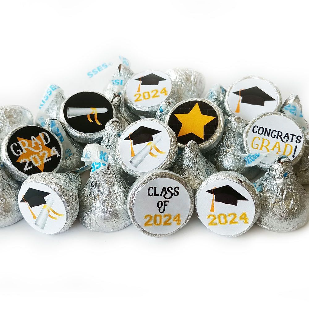 Get ready for the Graduation Class of 2024 with our set of 240 sticker labels for Hershey's Kisses chocolates! 🎓🍫 Make your celebration extra special with these personalized touches. #Graduation2024 #HersheysKisses #StickersLabels buff.ly/4byy0LW