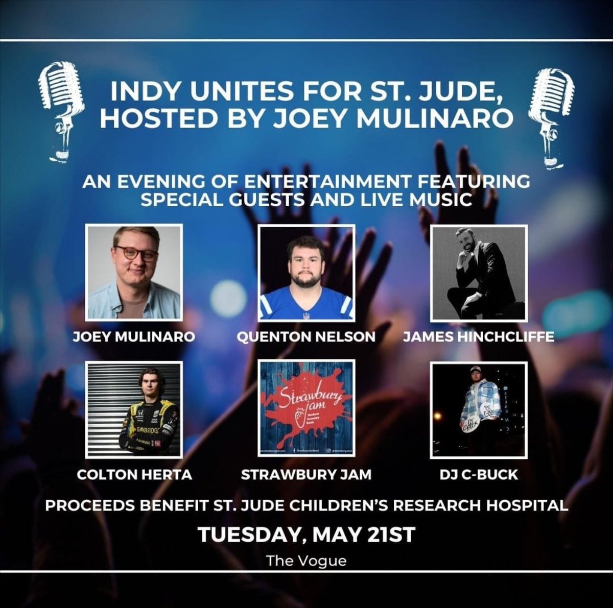 Tickets still available for a night with the hilarious and talented @JoeyMulinaro and some cool guests….and me. Sorry I’ll be there, but we’re doing it for the kids! If you’re in Indy swing by Tuesday night, unless you don’t want to help children then no worries you can stay