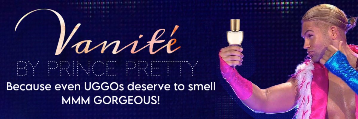 [#]ItsTrue! My profile is now a home for the best perfume line on the market, Vanité by [#]PrincePretty. Now on store shelves everywhere!

WARNING: Side effects may include blindness, temporary unconsciousness and blindly following arrogant models! 

But that's just fake news.