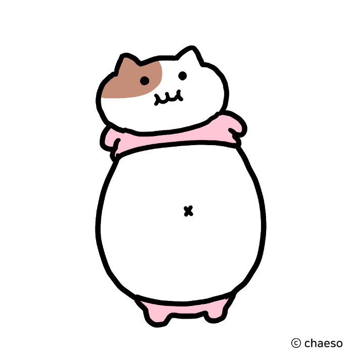 もちちゃむ つい食べすぎちゃったにゃみ🍡