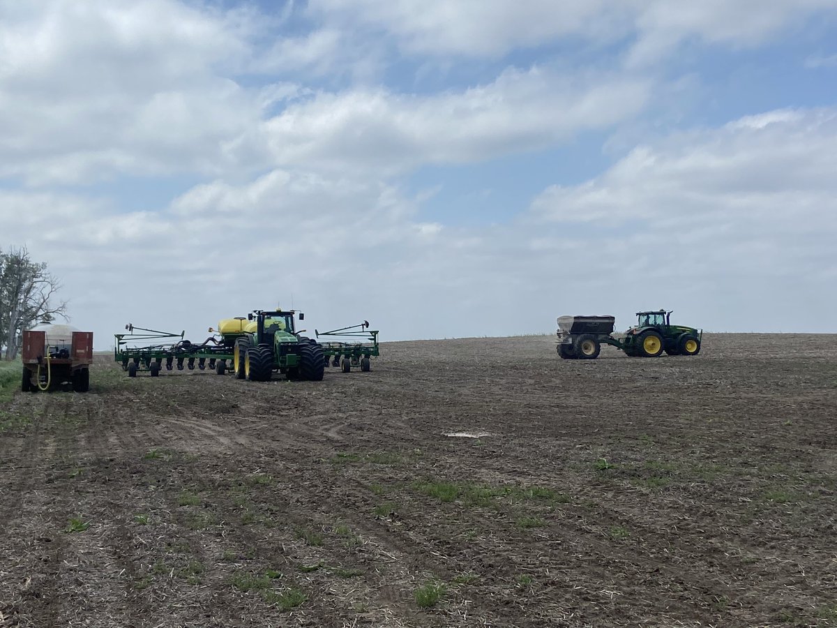 Finished planting corn tonight!  It was plenty wet still but about to get wetter