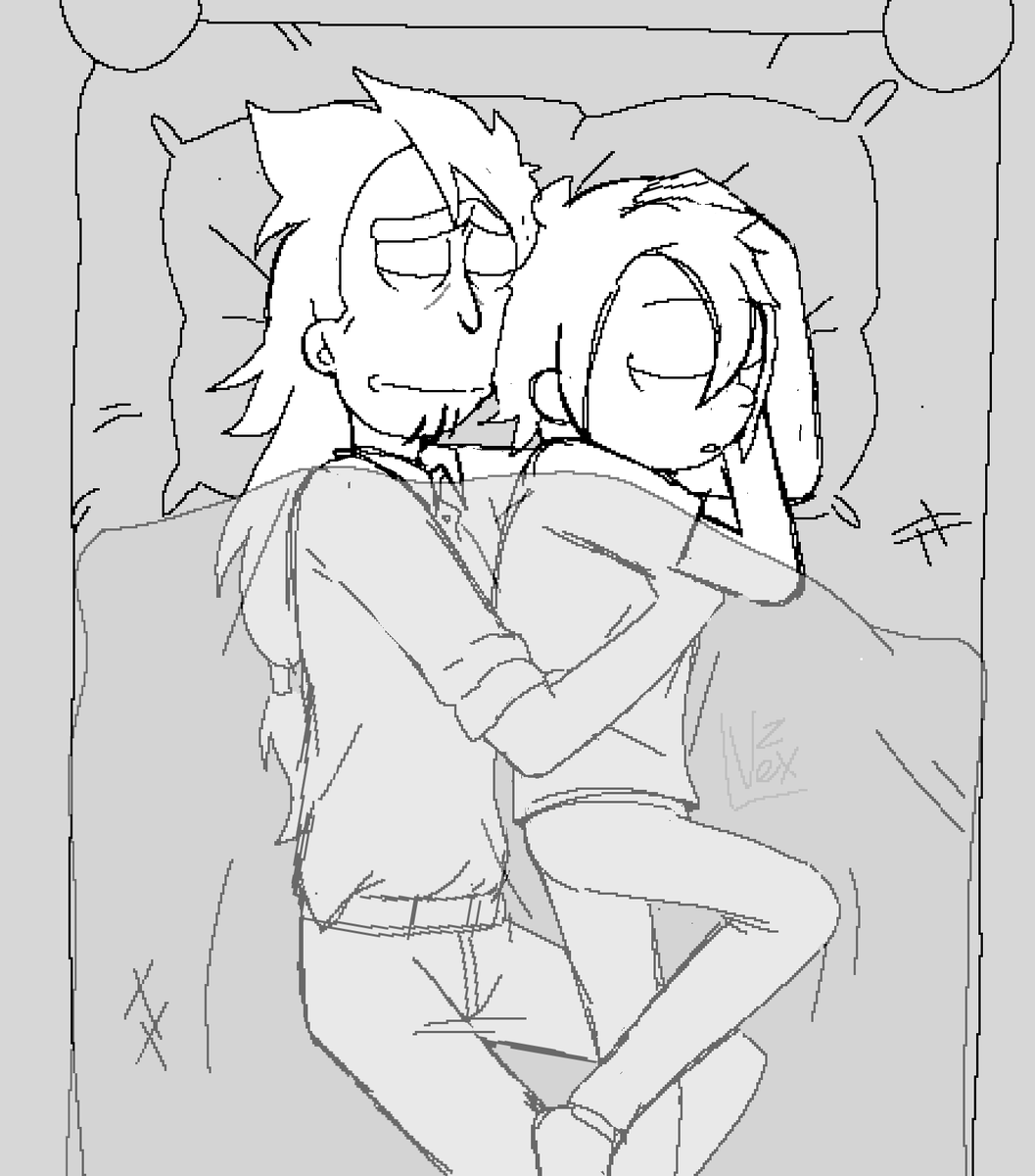 Vex_lz003's tweet photo. -Night at the apartment- Rei taking care of morty on a tough night. #rickandmorty #rickoc #mortyoc https://t.co/rrEA8tSEr4
